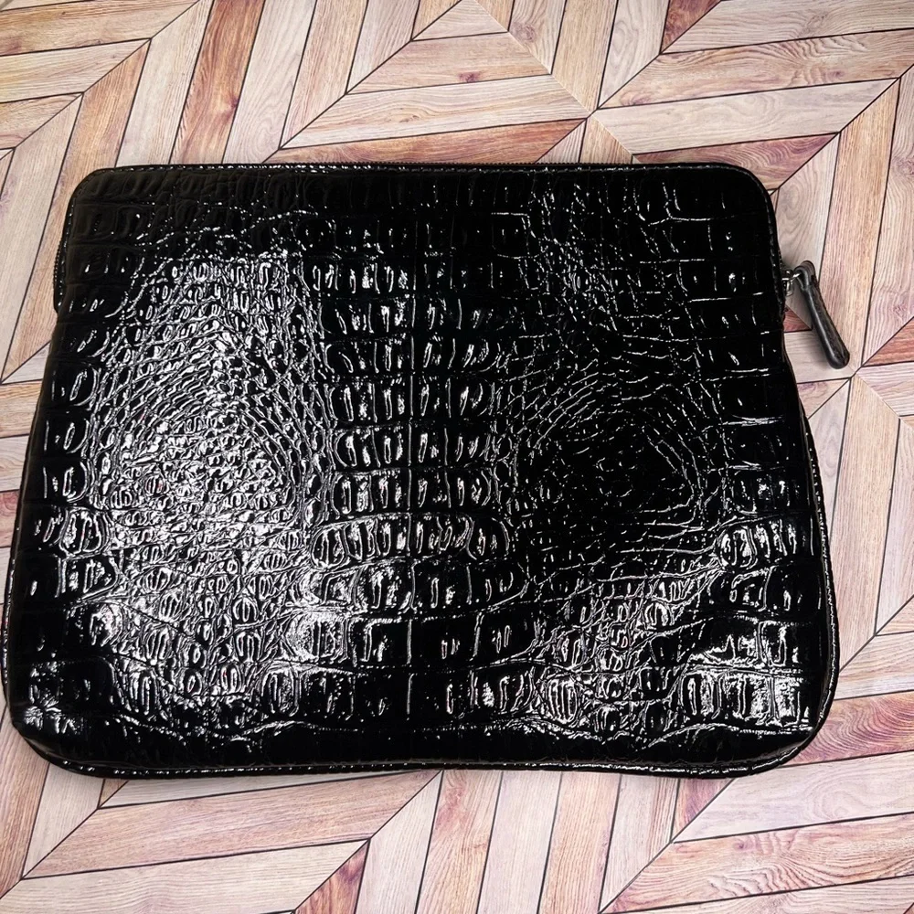 Nine West Black Square Clutch Style Zip Bag